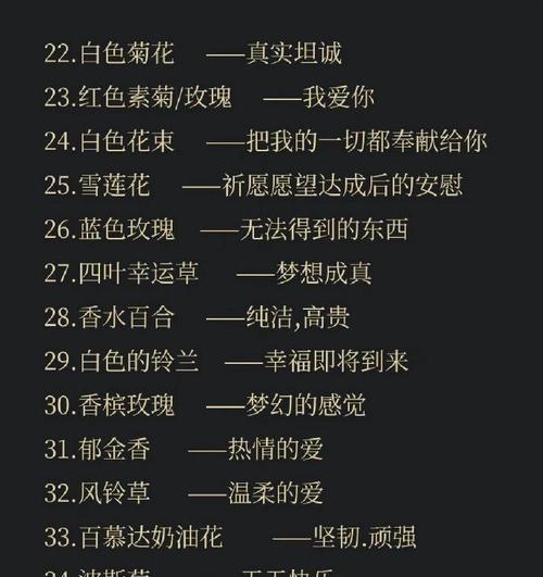 哪种花的花语象征短暂而美丽？它的含义是什么？