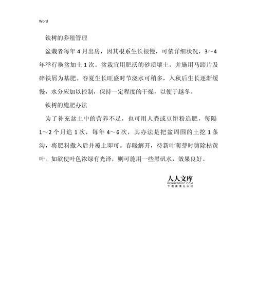 铁树施肥指南：如何正确施肥？